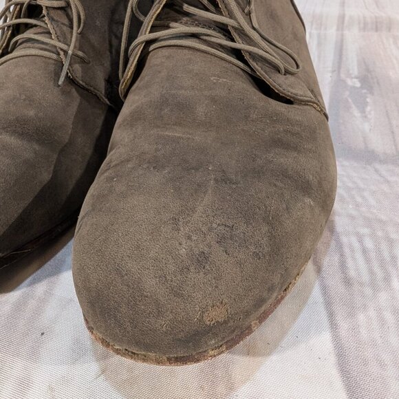 Nisolo Men's Khaki Green Suede Lace Up Everyday Chukka Boot Size 9.5 - Picture 3 of 9